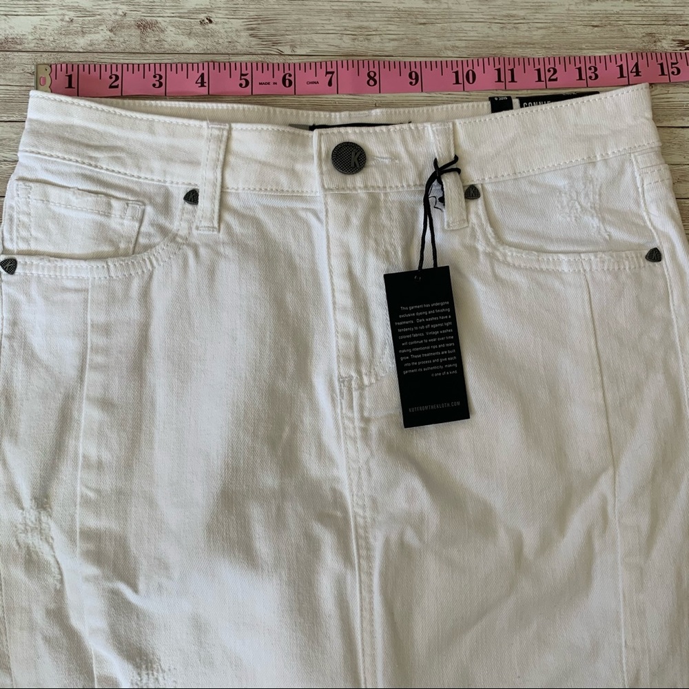 Kut From the Kloth Connie White Step Hem Skirt - Picture 9 of 11